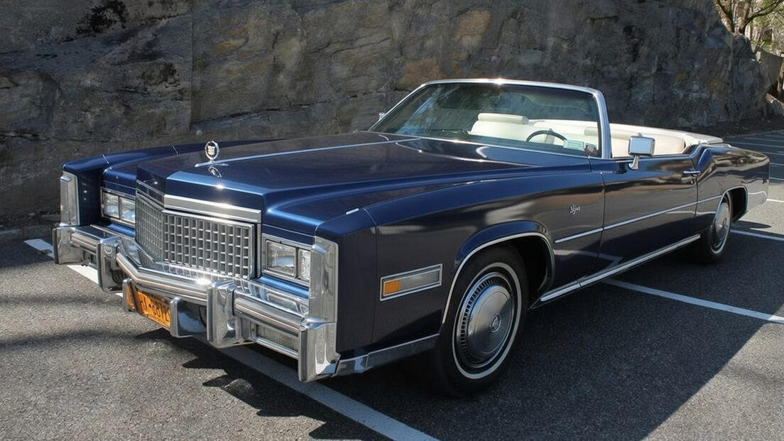 Dark blue Cadillac Eldorado convertible